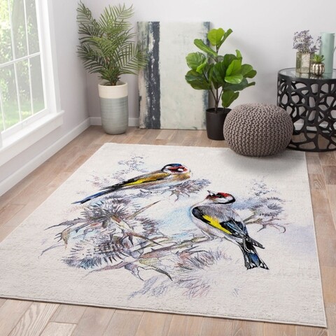 Covor Birds, Oyo Concept, 100x140 cm, poliester, multicolor