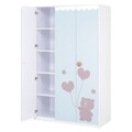 Dulap cu 3 usi, Teddy, L.120 l.57 H.200, mdf, multicolor