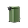 Cos de gunoi cu pedala, Brabantia, Icon Moss Green, 5 L, inox, verde