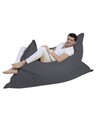 Fotoliu puf, Bean Bag, Ferndale Giant, 140 x 180 cm, poliester impermeabil, gri fumuriu