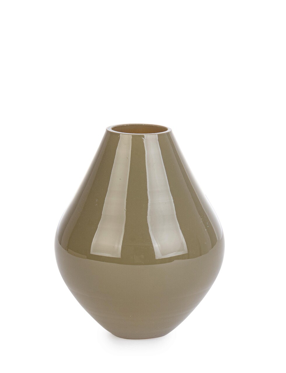 Vaza Klair, Bizzotto, 14x14.5 cm, sticla, olive