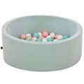 Piscina cu bile, Bubble Pops v11, 150 bile, Ø85 x 30 cm, bumbac/plastic, menta