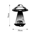 Decoratiune de perete, In The Shadow Of Ufo, Metal, 50 x 70 cm, Negru