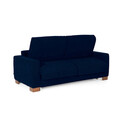 Canapea extensibila cu 3 locuri, Ndesign, 291NDS1314, Lemn, Albastru navy