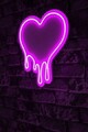 Decoratiune luminoasa LED, Melting Heart, Benzi flexibile de neon, DC 12 V, Roz