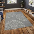 Covor  Mandala Bedora, 80x150 cm, 100% lana, multicolor, finisat manual