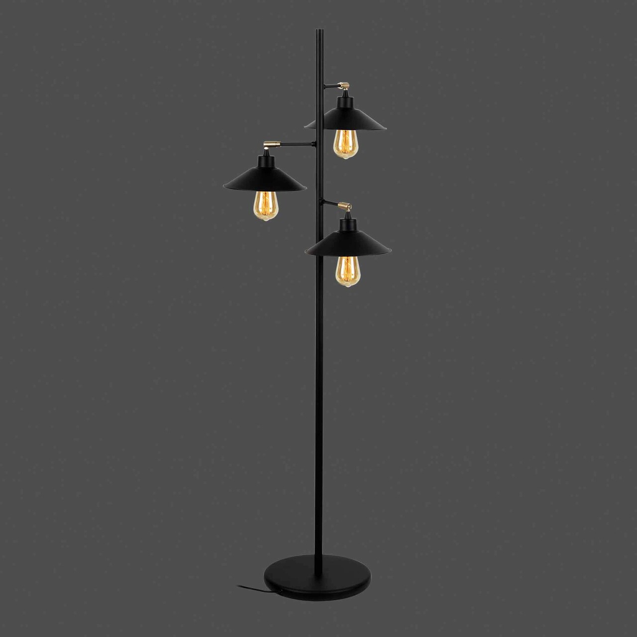 Lampadar, Squid Lighting, Rustik, 60 X 60 X 150 Cm, Fier, Negru