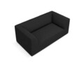 Canapea 2 locuri, Ruby, Micadoni Home, BL, 174x93x69 cm, poliester, negru