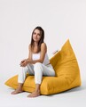 Fotoliu puf, Bean Bag Ferndale, Pyramid Bed, 145 cm, poliester impermeabil, galben