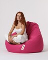 Fotoliu puf, Bean Bag, Ferndale Premium XXL, 115 x 130 cm, poliester impermeabil, roz