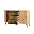 Set mobilier living 3 piese, comoda, comoda tv si masuta, Motto 729, Vella, atlantic pine