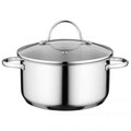 Cratita cu capac BergHOFF, Essentials Comfort, Ø 20 cm, 3.1 L, inox 18/10, capac din sticla