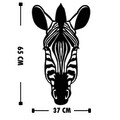 Decoratiune de perete, Zebra, Lemn, Dimensiune: 37 x 65 cm, Negru