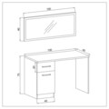 Masa de toaleta FLY174031, Gauge Concept, 100x40x75 cm, PAL, alb