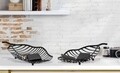 Set 2 platouri decorative Leaf Black, Mauro Ferretti, 61x25x7.5 cm, fier