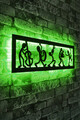 Decoratiune luminoasa LED, Music Band, MDF, 60 LED-uri, Verde