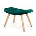 Taburet Moss, Homla, 61x41x38 cm, lemn/catifea din poliester, verde