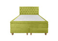 Pat matrimonial, Stockholm, Chester E, 140x200 cm, saltea tip Pocket, topper memory, Verde