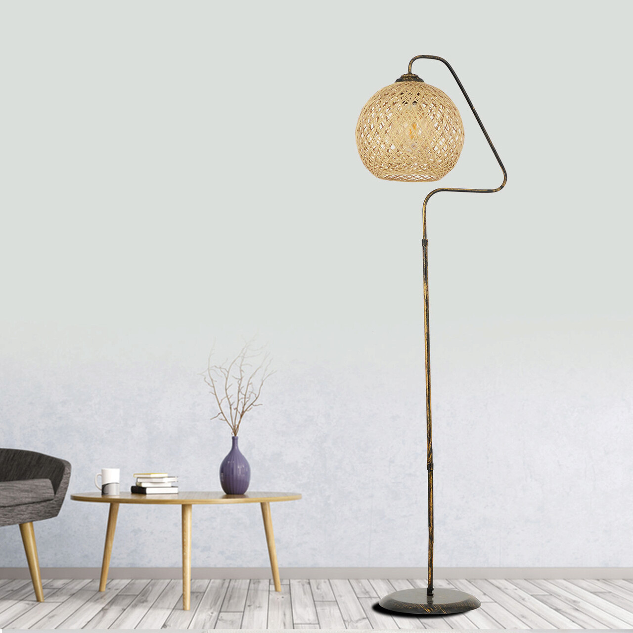 Lampadar, Hmy Design, 687HMY1903, Metal, Auriu