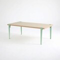 Masuta de cafea, Logg, Fonissa, 120x45x60 cm, Lemn / Verde menta