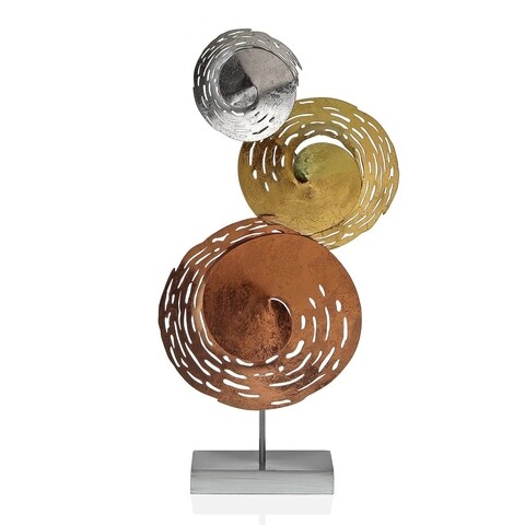 Decoratiune Noah Circles, Versa, 29.8 x 8.3 x 57.8 cm, metal