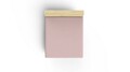 Cearceaf de pat cu elastic, 140x190 cm, 100% bumbac ranforce, Patik, Dusty Rose, roz pudra