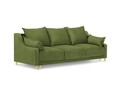 Canapea extensibila, Pansy, Mazzini Sofas, 3 locuri, cu lada de depozitare, 215x94x90 cm, catifea, verde