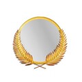 Oglinda decorativa, Palm Mirror M, Metal, Dimensiune: 48 x 45 cm, Auriu