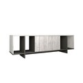 Comoda TV, Homitis, Zitano Tv Stand, 160x37.5x35 cm, Alb / Antracit