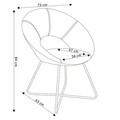 Scaun Jared, Homla, 73x47x84 cm, catifea din poliester/metal, verde