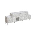 Comoda TV, Decortie, Hermes Carrara, 171.2 x 60 x 35.6 cm, pal melaminat, multicolor