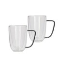 Set 2 cani Cembra, Homla, 250 ml, sticla, transparent/gri