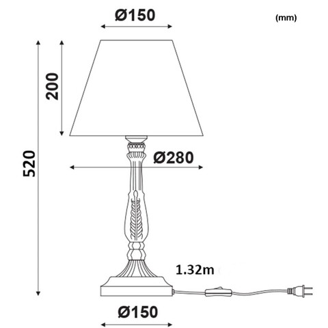 Veioza Aca Lighting, Feathers, E27, 60W