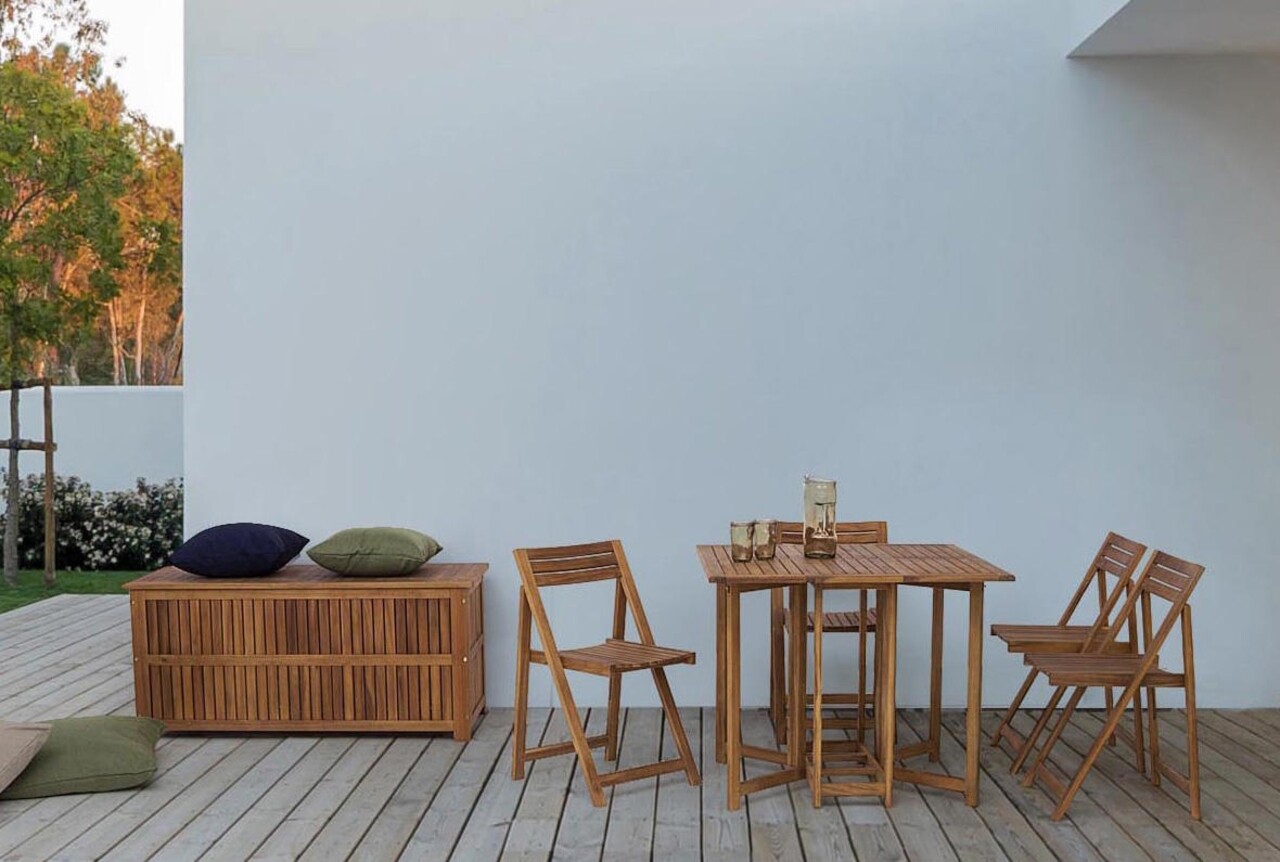 Bancheta cu spatiu pentru depozitare, Noemi, Bizzotto, 130 x 55 x 59 cm, lemn de salcam
