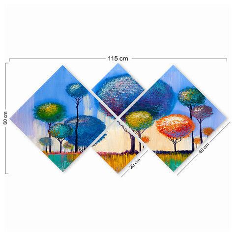 Set 4 tablouri decorative, 4MDF1113573101, MDF, Imprimat UV, Multicolor