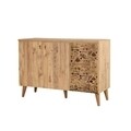 Set mobilier living 2 piese, comoda si comoda TV, Motto 2-731, Vella, atlantic pine