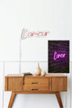 Decoratiune luminoasa LED, L'amour, Benzi flexibile de neon, DC 12 V, Roz