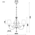 Candelabru Aca Lighting, Feathers, 3xE14, 60W