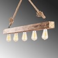 Lustra, Erebos - 106-AV, Lustro, 100 x 7 x 53 cm, 5 x E27, 40W, natural