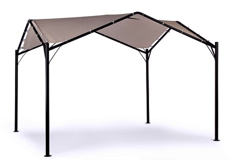 Pavilion pentru gradina Dome Gazebo, Bizzotto, 350 x 350 x 260 cm, otel/poliester, antracit/gri