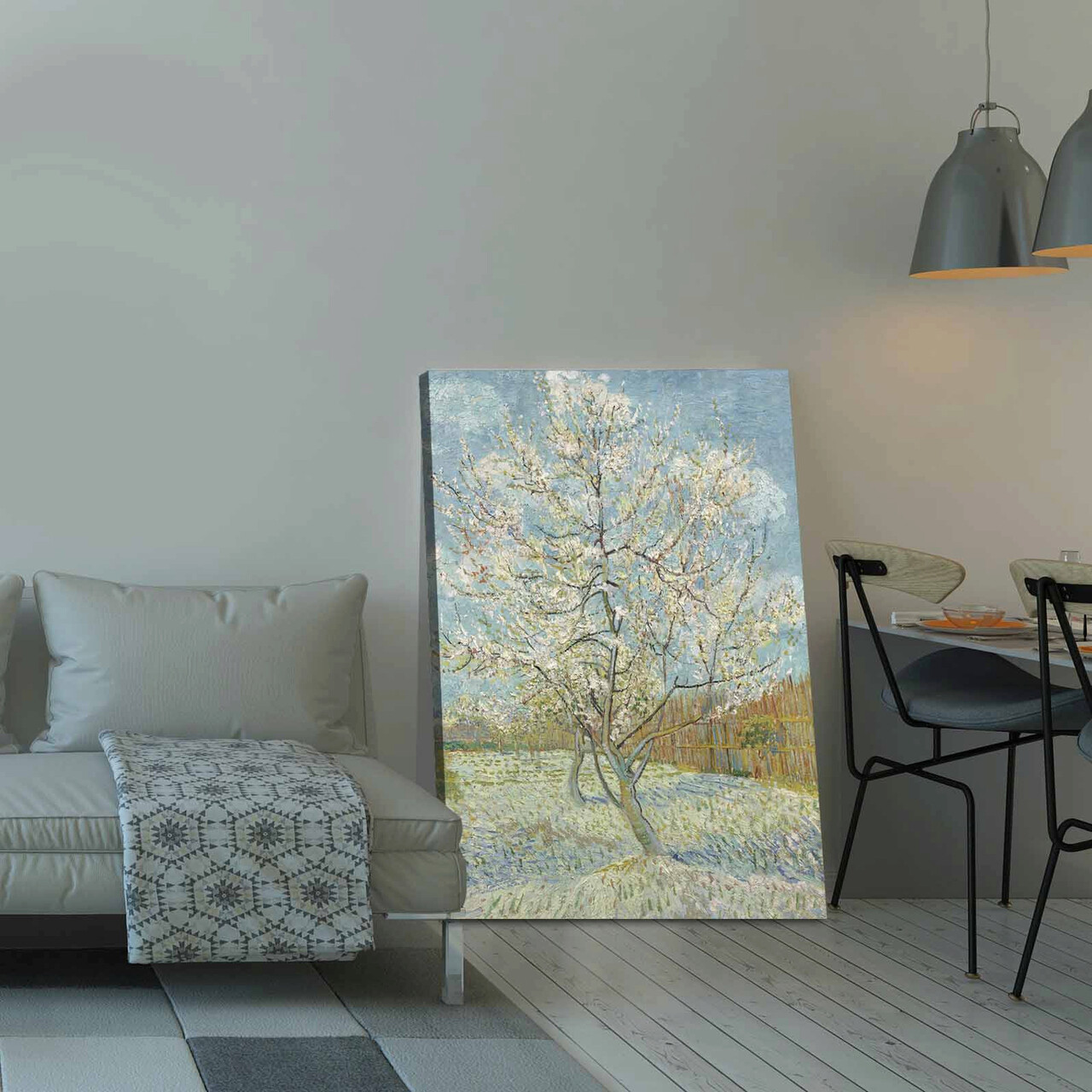 Tablou decorativ, 70100VANGOGH068, Canvas , Lemn, Multicolor