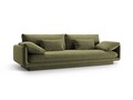 Canapea 4 locuri, Torino-184, Micadoni Home, 250x103x83 cm, catifea, verde deschis