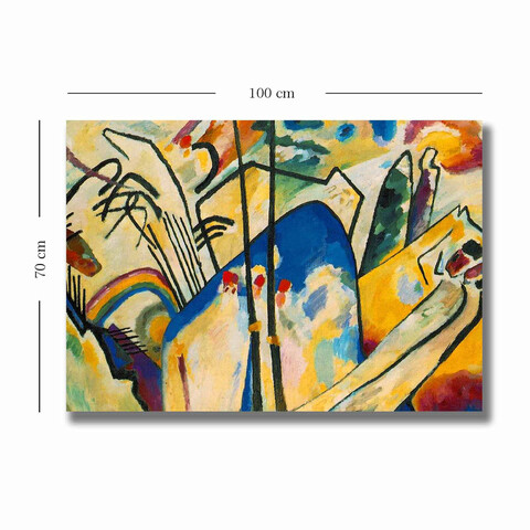 Tablou decorativ, 70100KANDINSKY007, Canvas , Lemn, Multicolor