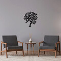 Decoratiune de perete, Tree, Metal, Dimensiune: 61 x 69 cm, Negru