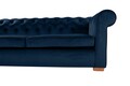 Canapea extensibila Oxford Chesterfield, 88x216x75 cm, 3 locuri, Dark Blue