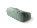 Canapea 2 locuri, Diana-192, Micadoni Home, 214x114x72 cm, catifea structurata, verde menta