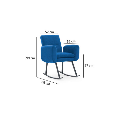 Balansoar, Futon, 859FTN1745, Metal, Albastru