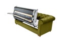 Canapea extensibila Oxford Chesterfield, 88x216x75 cm, 3 locuri, Olive