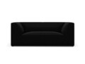 Canapea 2 locuri, Ruby, Micadoni Home, BL, 174x93x69 cm, catifea, negru