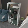 Corp biblioteca, Zena Home, Valero, 60x120x29.6 cm, PAL, Verde/Alb